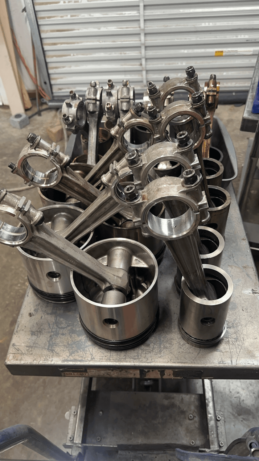 Piston repair work